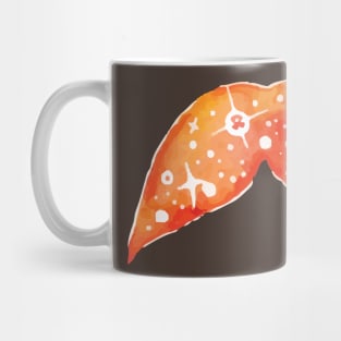 Fire of the suns space stache Mug